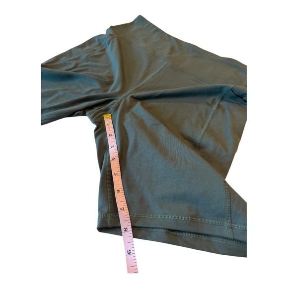 RISE High Waist Biker Shorts - Driven Compression Lotus Jersey Dark Green Shortp - Picture 9 of 13